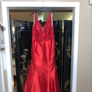 Red Rachel Allen Prom/Pageant Dress size 14
